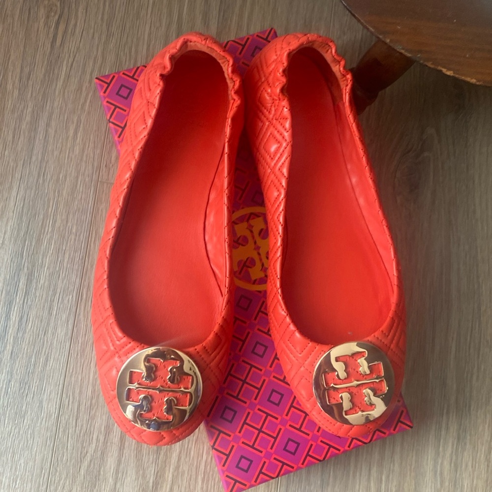 Tory Burch Minnie Travel Ballet Flat.. Quilted Leather
